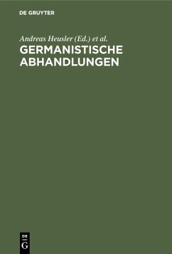 Cover Germanistische Abhandlungen (eBook, PDF)