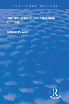 Cover Social Mode of Restoration Comedy (eBook, PDF)