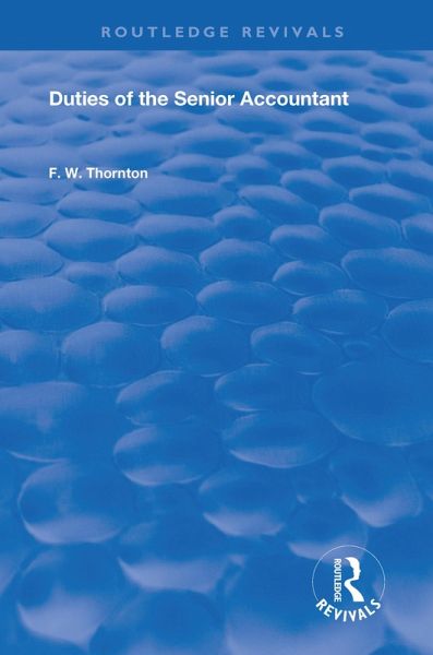 Duties of the Senior Accountant (eBook, PDF)