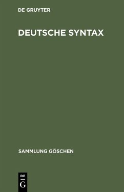 Deutsche Syntax (eBook, PDF)