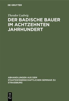 Cover Der badische Bauer im achtzehnten Jahrhundert (eBook, PDF)