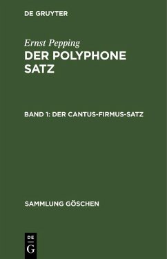 Cover Der cantus-firmus-Satz (eBook, PDF)