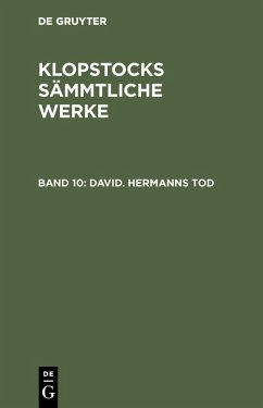 David. Hermanns Tod (eBook, PDF) - Klopstock, Friedrich Gottlieb