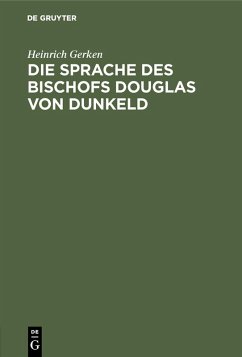 Cover Die Sprache des Bischofs Douglas von Dunkeld (eBook, PDF)