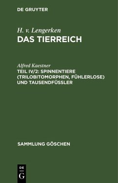 Cover Spinnentiere (Trilobitomorphen, Fühlerlose) und Tausendfüßler (eBook, PDF)