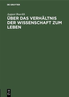 Cover Über das Verhältnis der Wissenschaft zum Leben (eBook, PDF)