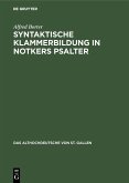 Syntaktische Klammerbildung in Notkers Psalter (eBook, PDF)
