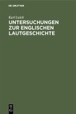 Untersuchungen zur englischen Lautgeschichte (eBook, PDF)