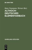 Althochdeutsches Elementarbuch (eBook, PDF)