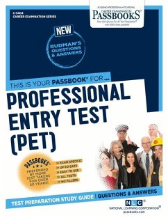 Professional Entry Test (Pet) (C-3404): Passbooks Study Guide Volume 3404 - National Learning Corporation