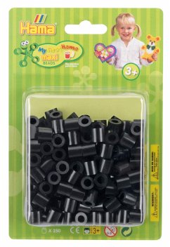 Hama 8518 - Perlen, Bügelperlen Maxi, 250 Stück, schwarz