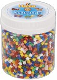 Hama 209-00 - Perlen, Dose mit 3000 Midi-Perlen, Bügelperlen, Volltonmix 10 Farben