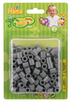 Hama 8517 - Perlen, Bügelperlen Maxi, 250 Stück, grau