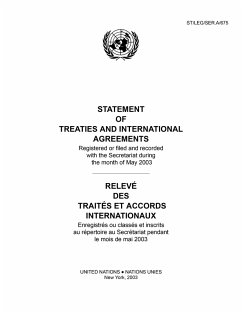 Cover Statement of Treaties and International Agreements / Relevé des Traités et Accords Internationaux (eBook, PDF)