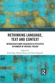 Rethinking Language, Text and Context (eBook, PDF)