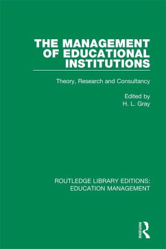 The Management of Educational Institutions (eBook, ePUB)