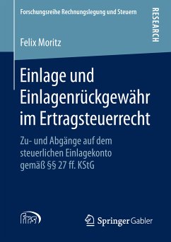 Einlage und Einlagenrückgewähr im Ertragsteuerrecht (eBook, PDF) - Moritz, Felix