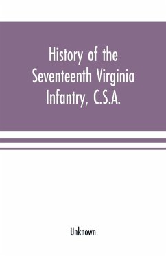 Cover History of the Seventeenth Virginia Infantry, C.S.A.