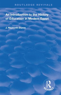 Cover An Introduction to the History of Education in Modern Egypt (eBook, ePUB)