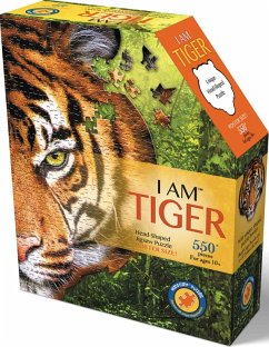 Carletto 883005 - MADD CAPP, Head-Shaped Puzzle, I AM TIGER, 550 Teile