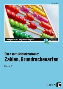 Cover Üben mit Selbstkontrolle: Zahlen, Grundrechenarten