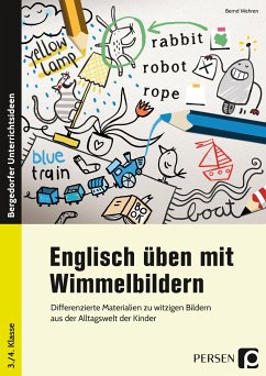 Englisch üben mit Wimmelbildern - Wehren, Bernd