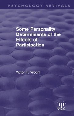Cover Some Personality Determinants of the Effects of Participation (eBook, ePUB)