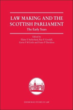 Cover Law Making and the Scottish Parliament (eBook, ePUB)