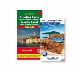 Freytag & Berndt Auto + Freizeitkarte u. Kultur-Reiseführer Kroatische Küste Set, 1:200.000, 2 Tle.