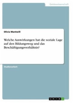 Welche Auswirkungen hat die soziale Lage auf den Bildungsweg und das Beschäftigungsverhältnis?