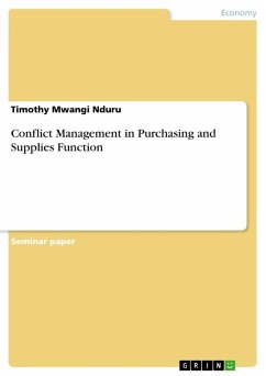 Conflict Management in Purchasing and Supplies Function