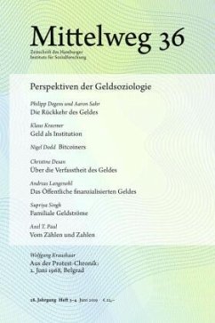 Cover Perspektiven der Geldsoziologie / Mittelweg 36 2019/3-4
