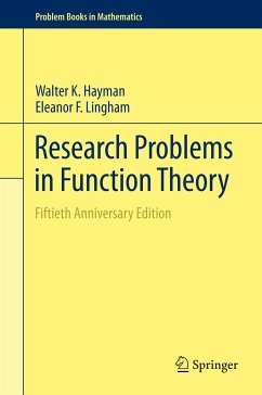 Research Problems in Function Theory - Hayman, Walter K.;Lingham, Eleanor F.
