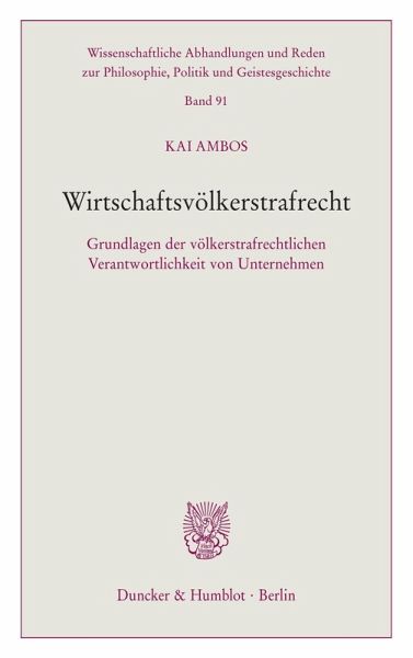 Wirtschaftsvölkerstrafrecht. (eBook, ePUB)