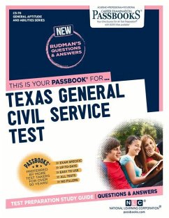 Texas General Civil Service Test (Cs-70): Passbooks Study Guide Volume 70 - National Learning Corporation