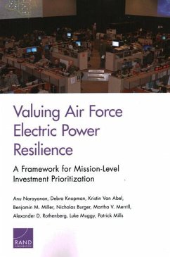 Valuing Air Force Electric Power Resilience: A Framework for Mission-Level Investment Prioritization - Narayanan, Anu; Knopman, Debra; Abel, Kristin van