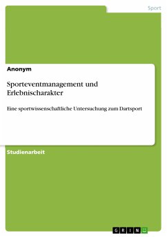 Sporteventmanagement und Erlebnischarakter (eBook, PDF)