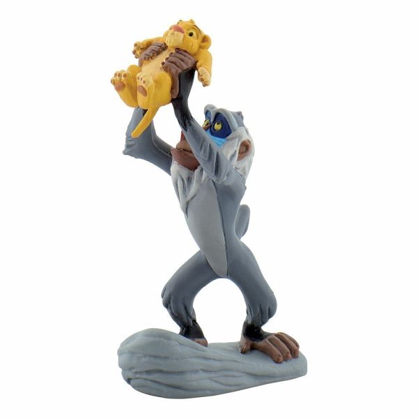 Walt Disney König der Löwen Spielfigur Bullyland 12256 Rafiki mit Simba, 
