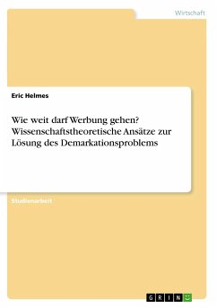 Wie weit darf Werbung gehen? Wissenschaftstheoretische Ansätze zur Lösung des Demarkationsproblems - Helmes, Eric