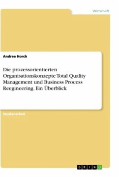 Die prozessorientierten Organisationskonzepte Total Quality Management und Business Process Reegineering. Ein Überblick