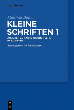 Cover Manfred Baum: Kleine Schriften. Band 1 (eBook, PDF)