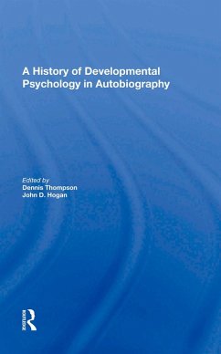 Cover A History Of Developmental Psychology In Autobiography (eBook, PDF)