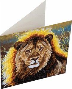 Cover Craft Buddy CCK-A13 - Resting Lion, 18x18cm Crystal Art Card, Diamond Painting