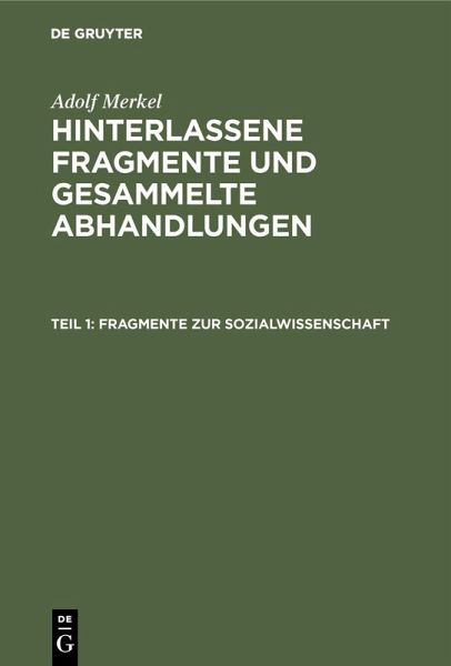 Fragmente zur Sozialwissenschaft (eBook, PDF)