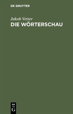 Cover Die Wörterschau (eBook, PDF)