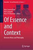 Of Essence and Context (eBook, PDF)