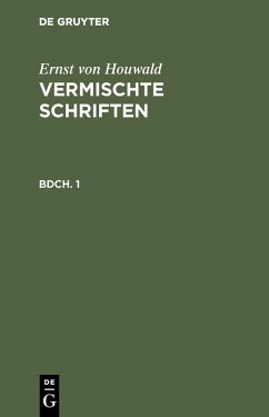 Cover Ernst von Houwald: Vermischte Schriften. Bdch. 1 (eBook, PDF)