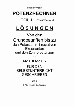 Cover POTENZRECHNEN - Teil I - Lösungen zum Abschlusstest (eBook, PDF)