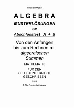Cover ALGEBRA - LÖSUNGEN zum Abschlusstest (eBook, PDF)