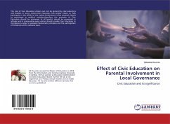 Effect of Civic Education on Parental Involvement in Local Governance - Kaunda, Zebedee